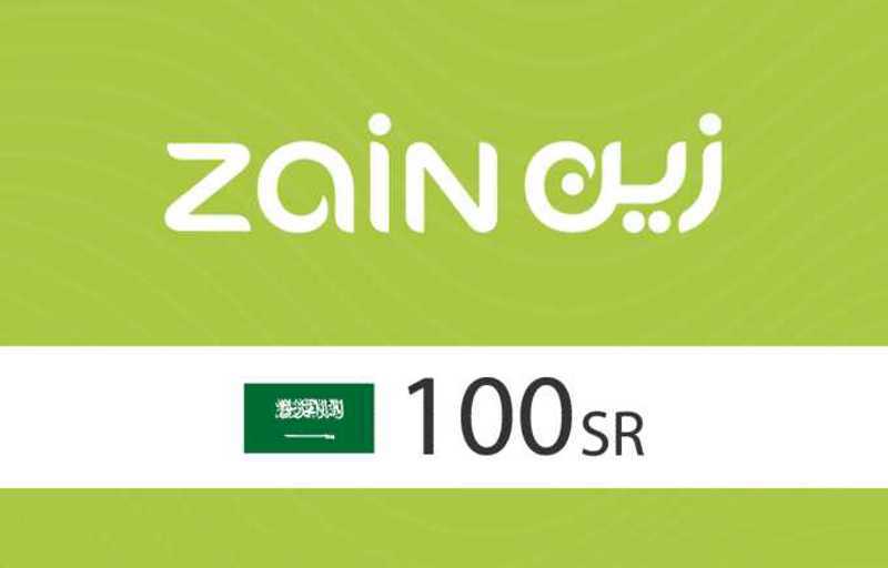 بطاقة شحن رصيد زين بقيمة 100 ريال